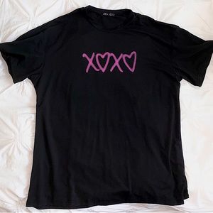 XOXO Printed Oversized Graphic T-Shirt Short Sleeve